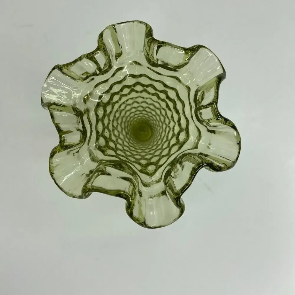 Vintage Green Glass Vase